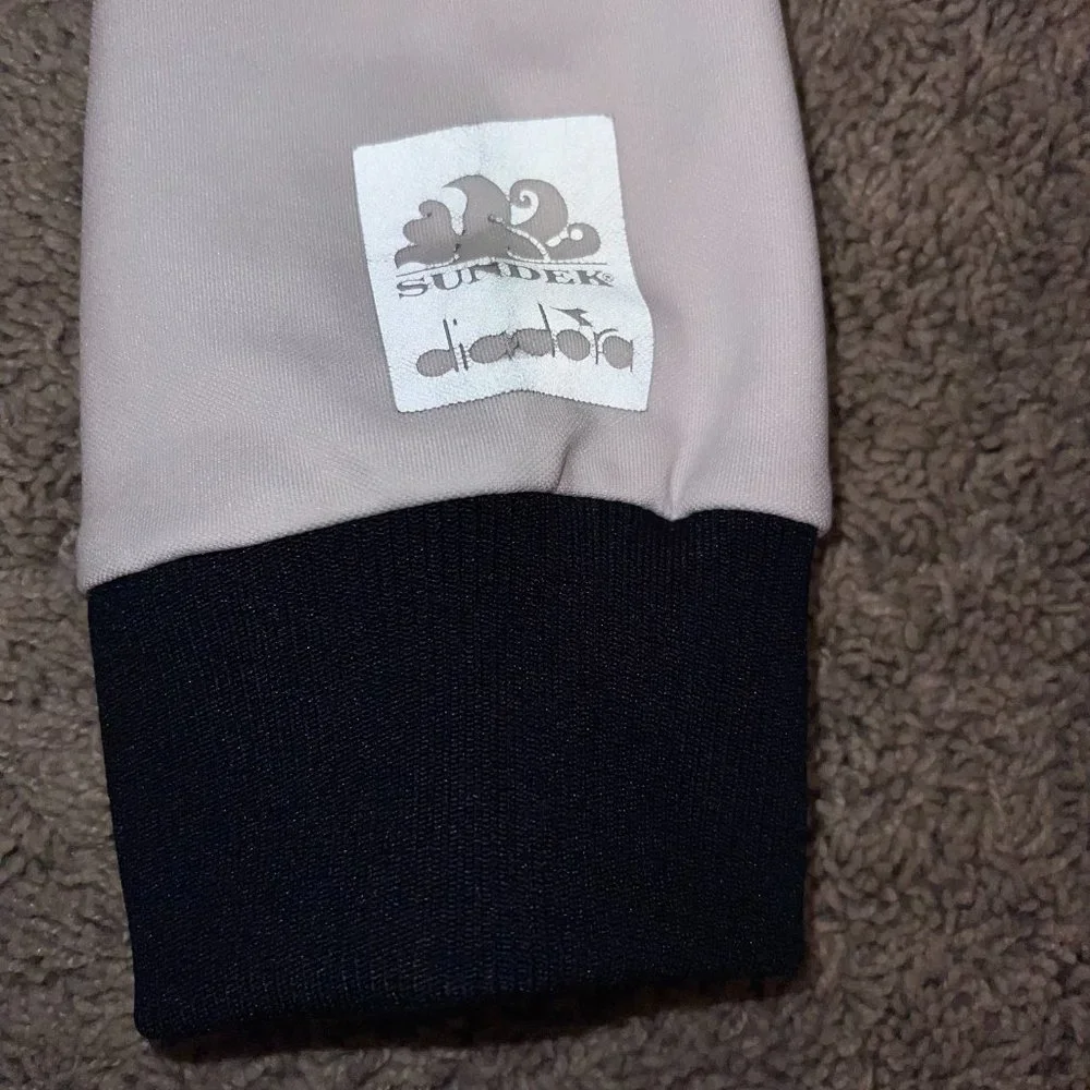 Sundek Diadora Rainbow Red White Blue Black Colorblock Track Jacket XL Extra L - Picture 4 of 7